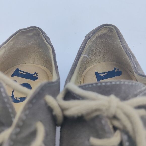 1901 nordstrom Taupe Gray Suede Leather Oxford Shoes Men's Size 10 - Picture 3 of 13